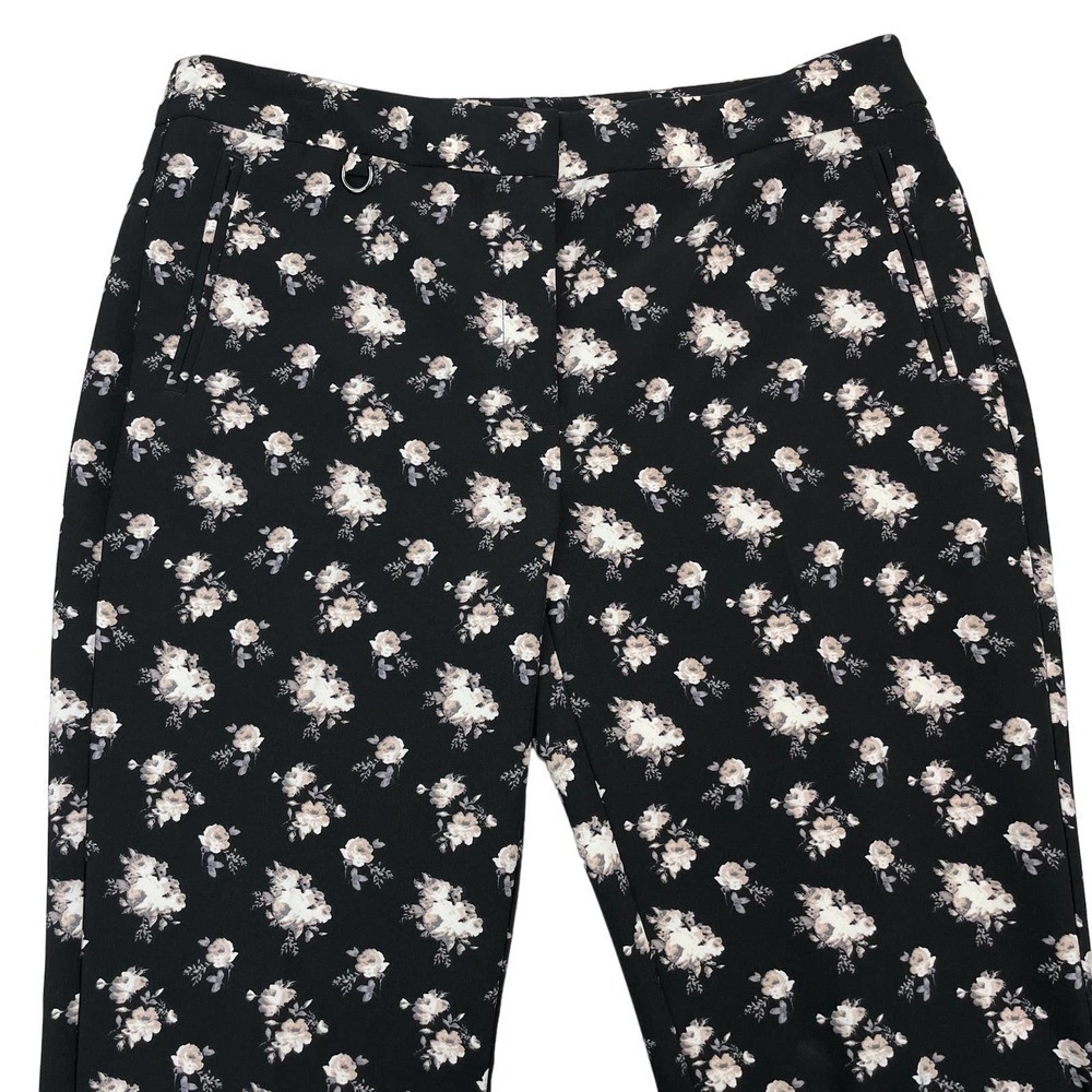 ADRIANNA PAPELL Floral Slim Fit Ankle Pant Sz 10 - Picture 4 of 7